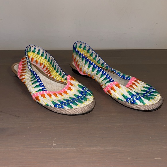 The Children’s Place Boho Textile Flat Mules - Girl’s Size 2.5 - Picture 3 of 10